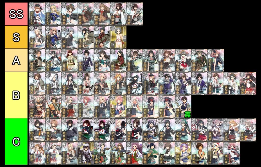 Ac 艦これアーケード艦娘格付け 22年7月上旬ver コウのac艦隊運用術 改三